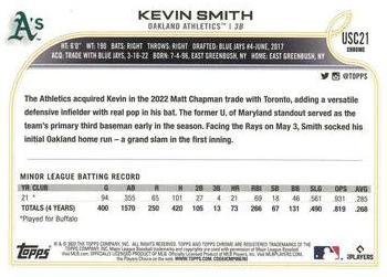 2022 Topps Chrome Update - Purple Refractor #USC21 Kevin Smith Back