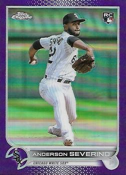 2022 Topps Chrome Update - Purple Refractor #USC22 Anderson Severino Front