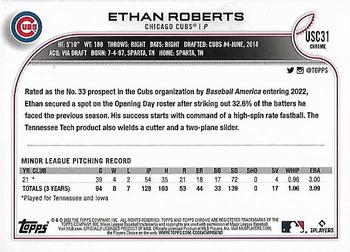 2022 Topps Chrome Update - Purple Refractor #USC31 Ethan Roberts Back