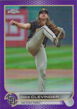 2022 Topps Chrome Update - Purple Refractor #USC71 Mike Clevinger Front