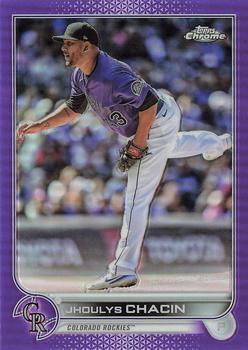 2022 Topps Chrome Update - Purple Refractor #USC96 Jhoulys Chacin Front