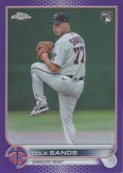 2022 Topps Chrome Update - Purple Refractor #USC97 Cole Sands Front