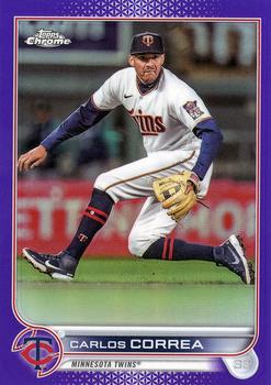 2022 Topps Chrome Update - Purple Refractor #USC98 Carlos Correa Front