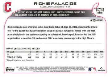 2022 Topps Chrome Update - Purple Refractor #USC169 Richie Palacios Back