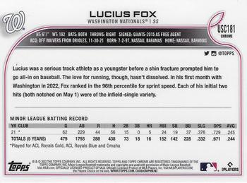 2022 Topps Chrome Update - Purple Refractor #USC181 Lucius Fox Back