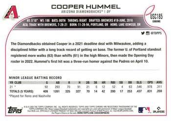 2022 Topps Chrome Update - Purple Refractor #USC185 Cooper Hummel Back