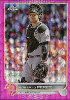 2022 Topps Chrome Update - Pink Wave Refractor #USC58 Roberto Perez Front