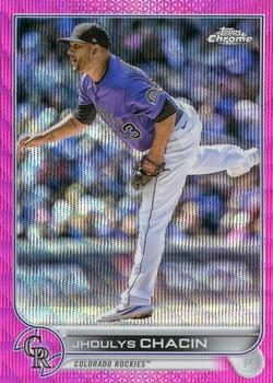 2022 Topps Chrome Update - Pink Wave Refractor #USC96 Jhoulys Chacin Front