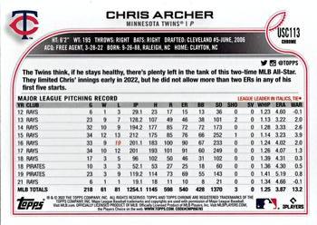 2022 Topps Chrome Update - Pink Wave Refractor #USC113 Chris Archer Back