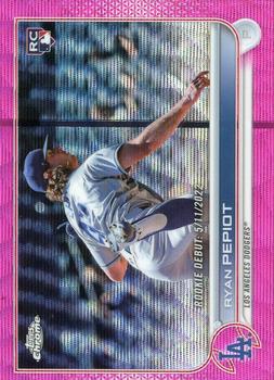 2022 Topps Chrome Update - Pink Wave Refractor #USC125 Ryan Pepiot Front