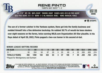 2022 Topps Chrome Update - Pink Wave Refractor #USC139 Rene Pinto Back