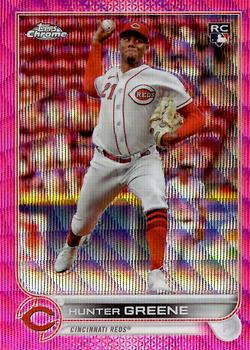 2022 Topps Chrome Update - Pink Wave Refractor #USC191 Hunter Greene Front