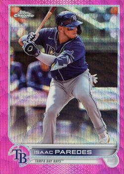 2022 Topps Chrome Update - Pink Wave Refractor #USC193 Isaac Paredes Front