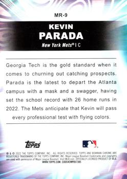 2022 Bowman Draft - Mood Ring #MR-9 Kevin Parada Back