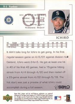 2002 Upper Deck Yunker Special Edition Ichiro #Y-1 Ichiro Back