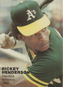 1990 Action Superstars (unlicensed) #4 Rickey Henderson Front