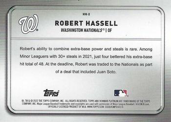 2022 Bowman Platinum - Minted in Merit #MM-8 Robert Hassell Back