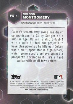 2022 Bowman Platinum - Precious Elements #PE-4 Colson Montgomery Back