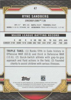 2022 Topps Triple Threads - Gold #47 Ryne Sandberg Back