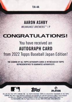 2022 Topps Japan Edition - Autographs #TJA-AA Aaron Ashby Back