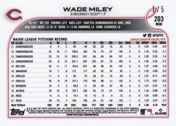2022 Topps Mini - Red #203 Wade Miley Back