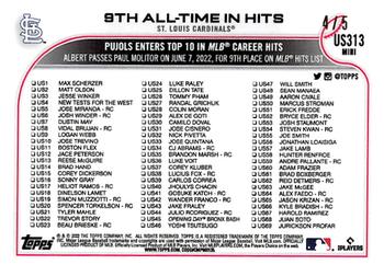 2022 Topps Mini - Red #US313 9th All-Time In Hits - Albert Pujols Back