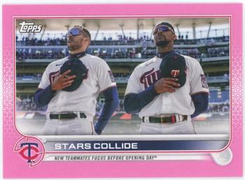 2022 Topps Mini - Pink #US230 Stars Collide (Carlos Correa / Byron Buxton) Front