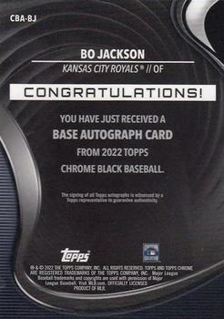 2022 Topps Chrome Black - Autographs Gold Refractors #CBA-BJ Bo Jackson Back