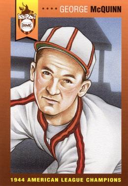 1996 St. Louis Browns Historical Society #19 George McQuinn Front