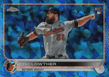 2022 Topps Chrome Sapphire Edition #133 Zac Lowther Front