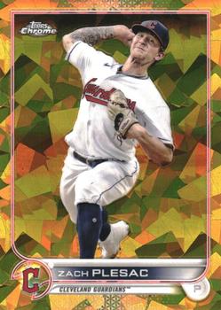 2022 Topps Chrome Sapphire Edition - Gold #377 Zach Plesac Front