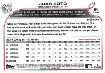 2022 Topps UK Edition #64 Juan Soto Back