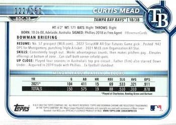 2022 Bowman Draft - Blue #BD-38 Curtis Mead Back