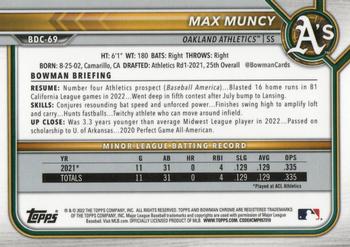 2022 Bowman Draft - Chrome #BDC-69 Max Muncy Back