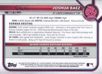 2022 Bowman Draft - Chrome #BDC-76 Joshua Baez Back