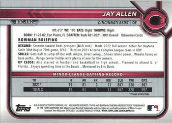 2022 Bowman Draft - Chrome #BDC-192 Jay Allen Back