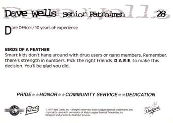 1997 Best Great Falls Dodgers #28 Dave Wells Back