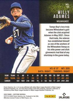 2022 Panini Capstone - Red #65 Willy Adames Back