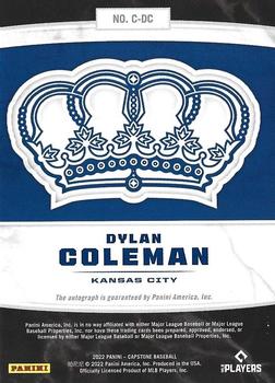 2022 Panini Capstone - Crown Autographs #C-DC Dylan Coleman Back