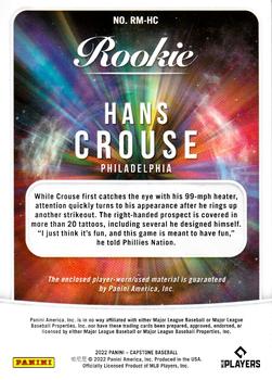 2022 Panini Capstone - Rookie Materials #RM-HC Hans Crouse Back