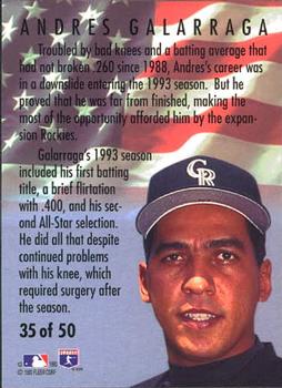 1994 Fleer - All-Stars #35 Andres Galarraga Back