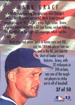 1994 Fleer - All-Stars #37 Mark Grace Back