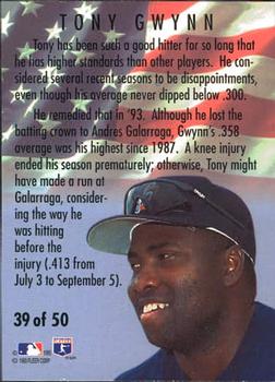 1994 Fleer - All-Stars #39 Tony Gwynn Back