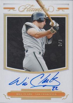 2022 Panini Flawless - Shadow Signatures Gold #SS-WC Will Clark Front
