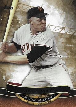 2016 Topps - Amazing Milestones Gold #AM-10 Willie Mays Front