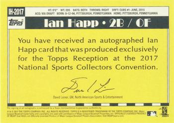 2017 Topps National Convention Ian Happ Autograph #IH-2017 Ian Happ Back