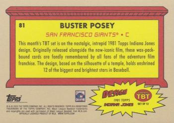2023 Topps Throwback Thursday #81 Buster Posey Back