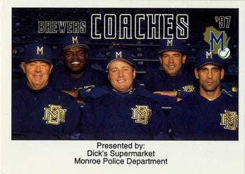 1997 Milwaukee Brewers Police - Dick's Supermarket, Monroe Police Department #NNO Brewers Coaches Front