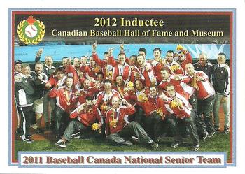 2002-23 Canadian Baseball Hall of Fame #112/12 2011 Baseball Canada National Senior Team Front