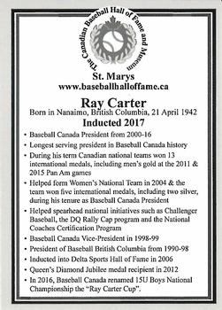 2002-23 Canadian Baseball Hall of Fame #NNO Ray Carter Back